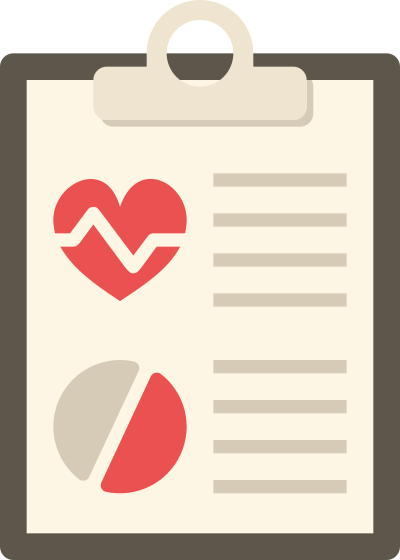 A graphic of a patient report, representing the reports that can be generated using Healthcare and CRM Software.